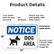 Signmission Dog Area, 24 in W x Rectangle, Plastic OS-2PACK-NS-P-1824-L-15491 - alternate 8
